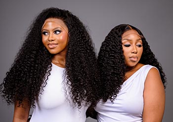 photo of two ladies in luxury wigs